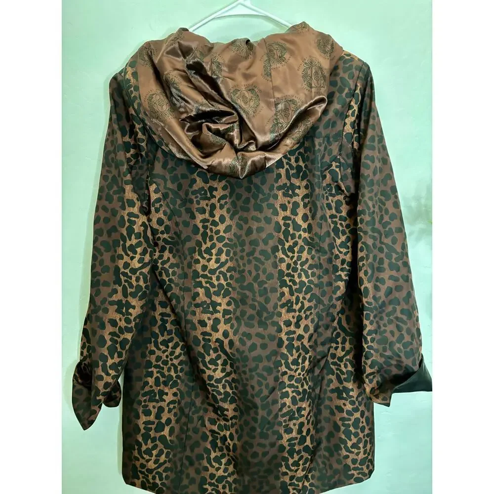 Leopard Print Rain Coat by Dennis Basso - Picture 8 of 10